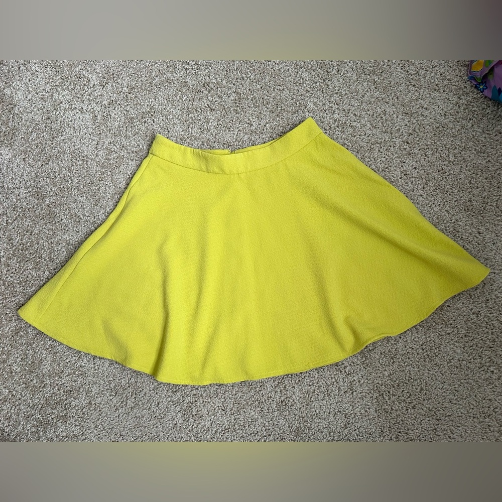 ASOS Bright Yellow Circle Skater Skirt